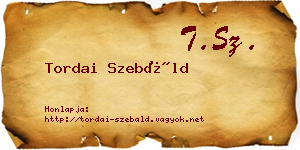 Tordai Szebáld névjegykártya